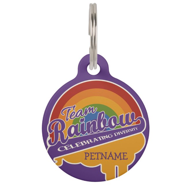 Team Rainbow custom pet tags (Front)