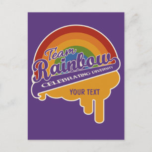 Team Rainbow custom postcard