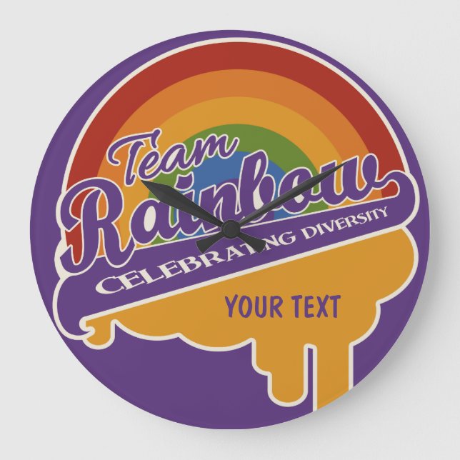 Team Rainbow custom wall clock (Front)