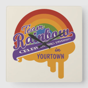 Team Rainbow custom wall clock