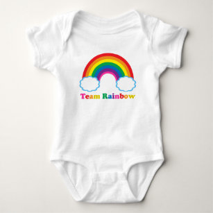 Team Rainbow Cute Colourful Baby Bodysuit