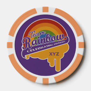 Team Rainbow poker chips