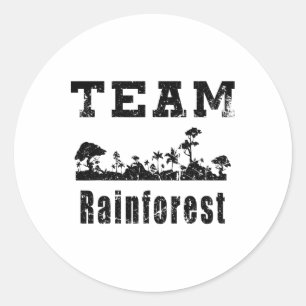 Team Rainforest Earth Day Vintage Classic Round Sticker