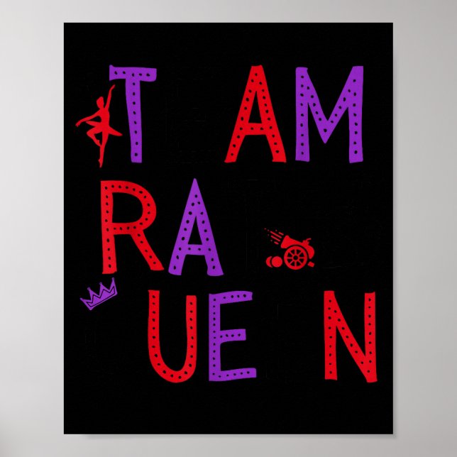 Team Rat Queen Nutcracker Ballet Christmas Womens  Poster (Front)