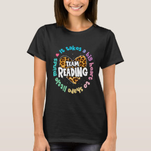 Team Reading Coach Teacher Interventionist Literac T-Shirt
