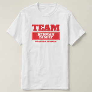 Team red personalised family or group t-shirt
