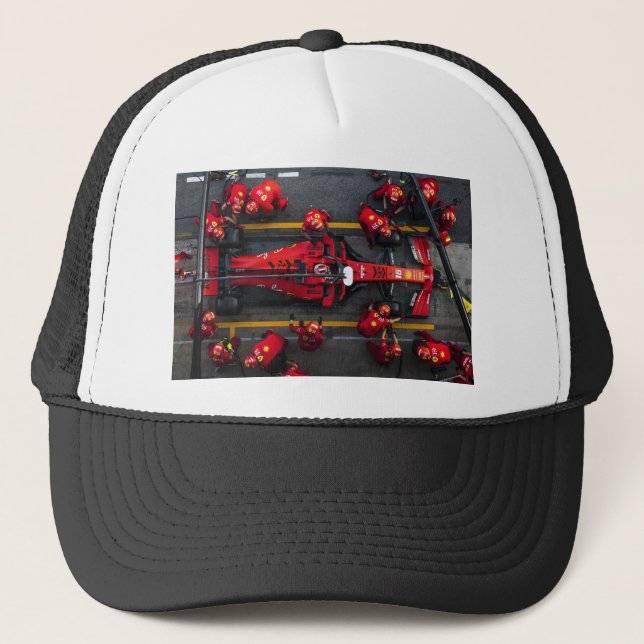 Team Red Pit Stop Trucker Hat (Front)