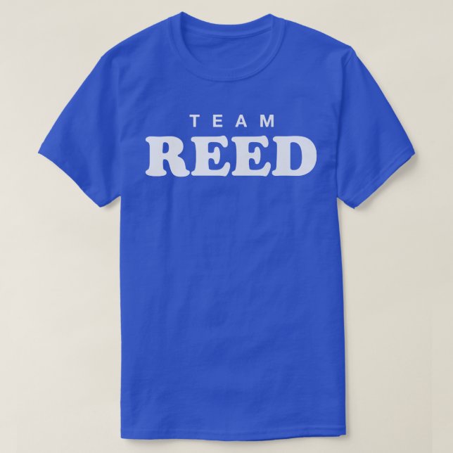 Team Reed Personalized Surname Bride Groom Family  T-Shirt (Design Front)
