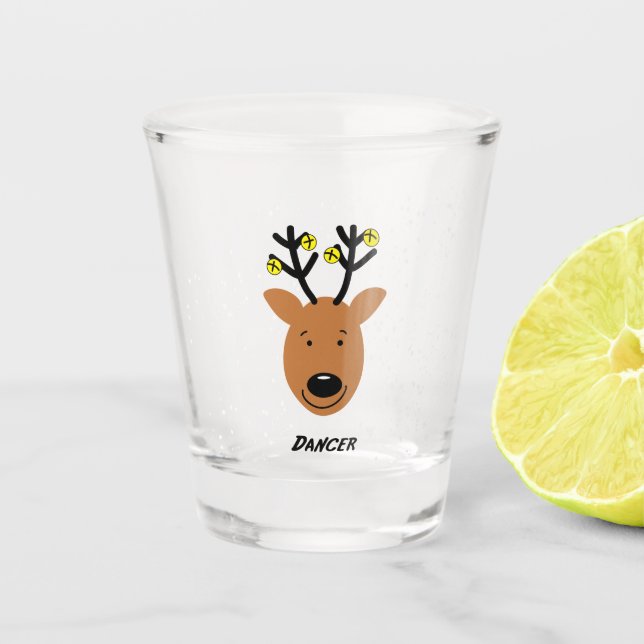 Team Reindeer - Dancer Shot Glass (Front)