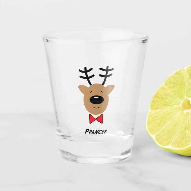 Team Reindeer - Prancer Shot Glass (Front)