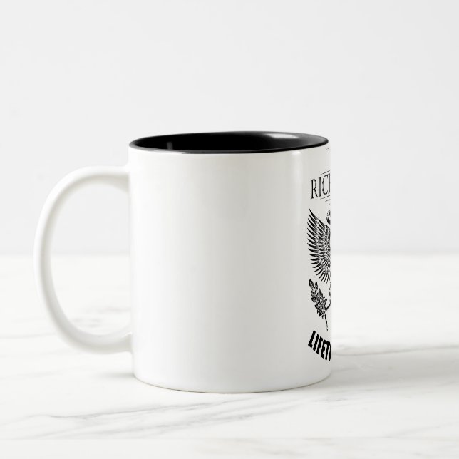 Team Richardson Lifetime member Two-Tone Coffee Mug (Left)