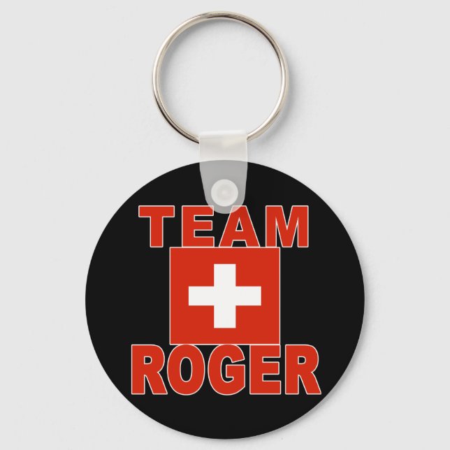 Team Roger with Swiss Flag Key Ring (Front)