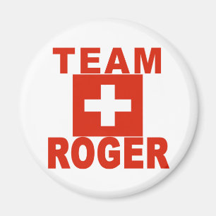 Team Roger with Swiss Flag Magnet