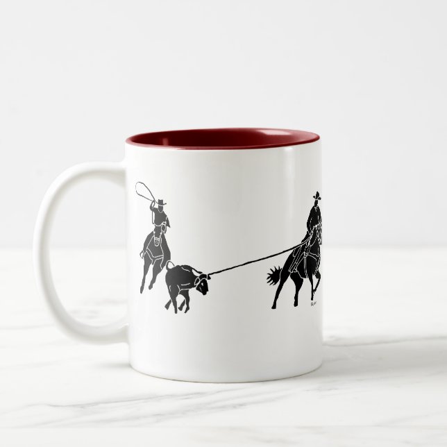 Team Ropers 200 Two-Tone Coffee Mug (Left)
