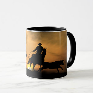 Team Roping Cowboy Country Mug