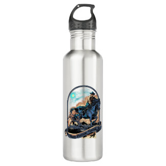 Team Roping Header Cowboy Western Rodeo Ranch 710 Ml Water Bottle
