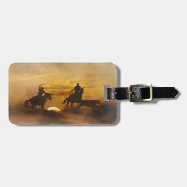 Team Roping Luggage Tag (Front Horizontal)
