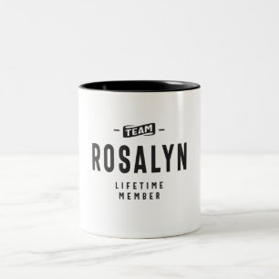 Team Rosalyn Lifetime Member Personalised Name Two-Tone Coffee Mug