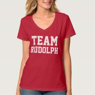 Team Rudolph Christmas Custom Name T-Shirt
