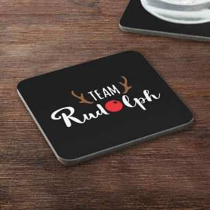 Team Rudolph Christmas Motif Coaster