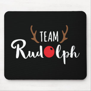 Team Rudolph Christmas Motif Mouse Mat