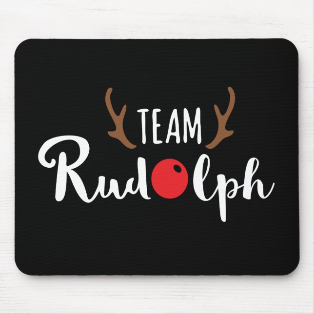 Team Rudolph Christmas Motif Mouse Mat (Front)