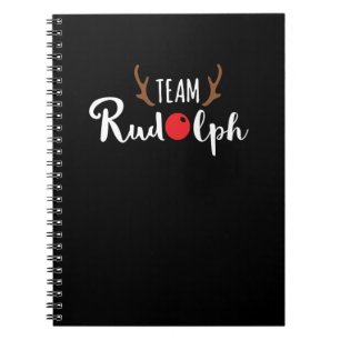 Team Rudolph Christmas Motif Notebook