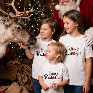 Team Rudolph - Cute Matching Holiday Photo T-Shirt