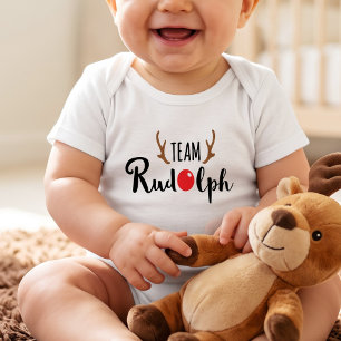 Team Rudolph - Cute Matching Motif - Family Photo Baby Bodysuit