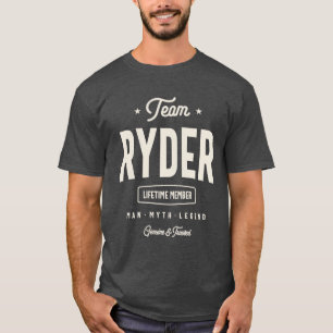 Team Ryder Lifetime Member Ryder Name T-Shirt