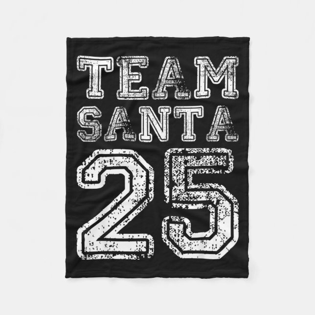 Team Santa 2025 Santa Claus Hat Christmas  Fleece Blanket (Front)