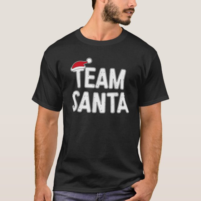 Team Santa Adult Kids Christmas Santa Squad Costum T-Shirt (Front)