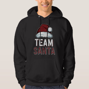 Team Santa Buffalo Plaid Red Family Matching Chris Hoodie