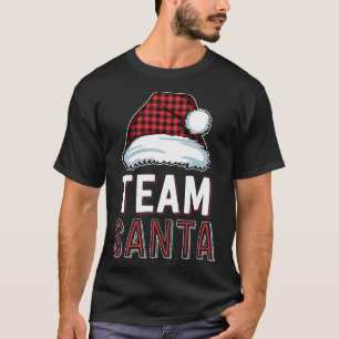 Team Santa Buffalo Plaid Red Family Matching Chris T-Shirt