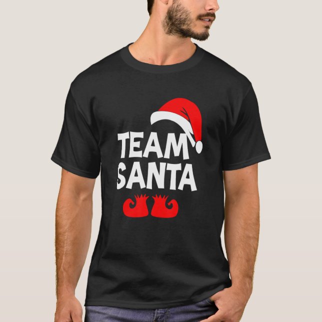Team Santa Christmas Squad Family Matching Pajama  T-Shirt (Front)