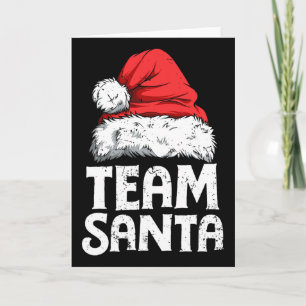 Team Santa Christmas Squad Family Matching Pajamas Card