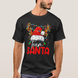 team santa christmas squad family matching pajamas T-Shirt