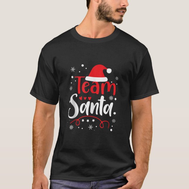 Team Santa Christmas Squad Family Tradition Matchi T-Shirt (Front)