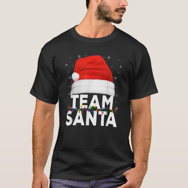 Team Santa Christmas Squad Matching Family Pyjamas T-Shirt (Front)