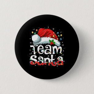Team Santa Claus Christmas Family Matching Pajama 6 Cm Round Badge