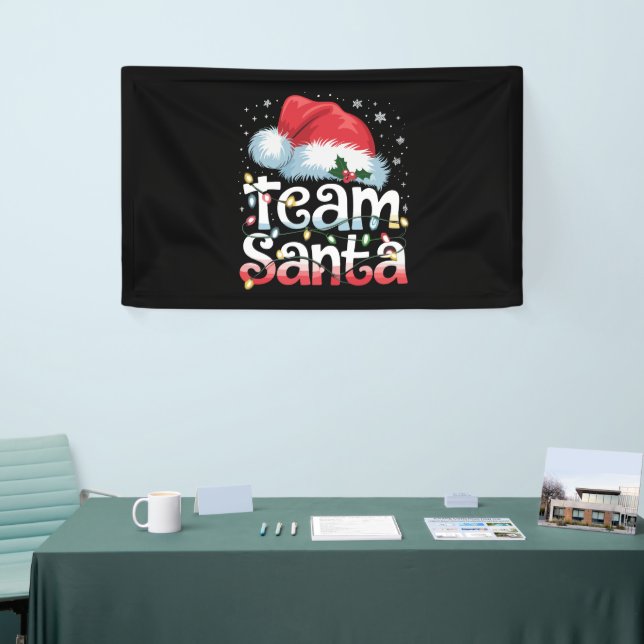 Team Santa Claus Christmas Family Matching Pajama  Banner (Tradeshow)