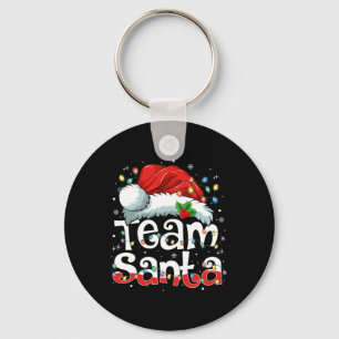 Team Santa Claus Christmas Family Matching Pajama Key Ring
