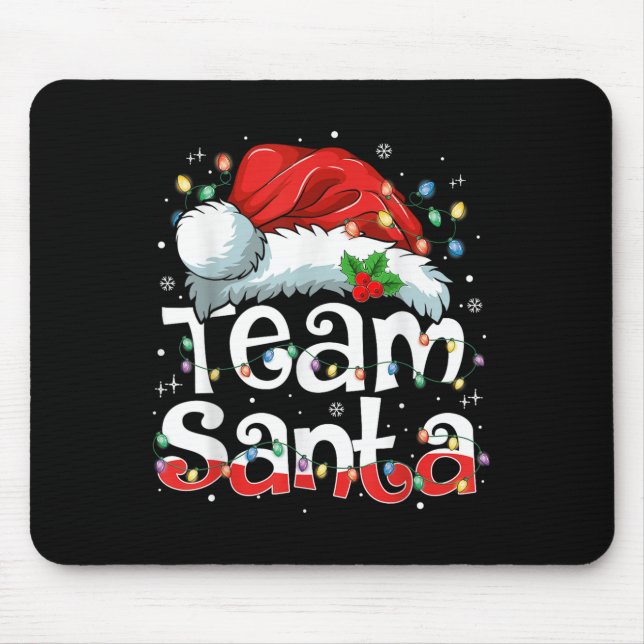 Team Santa Claus Christmas Family Matching Pajama  Mouse Mat (Front)
