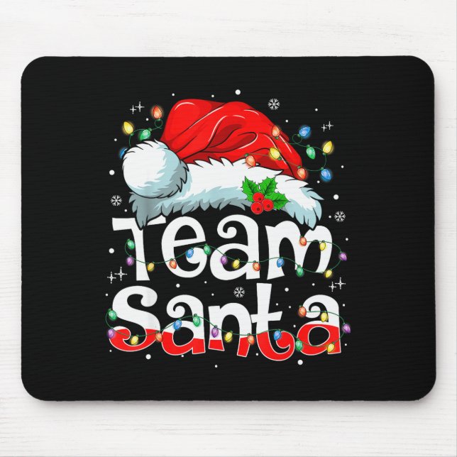Team Santa Claus Christmas Family Matching Pajama  Mouse Mat (Front)