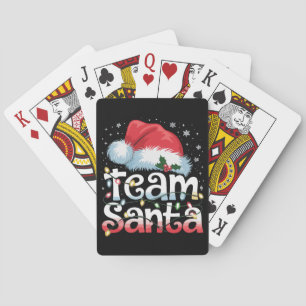 Team Santa Claus Christmas Family Matching Pajama Playing Cards