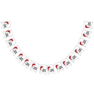 Team Santa ,Cool Christmas Gift Bunting
