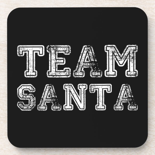 Team Santa Funny Christmas Coaster (Front)