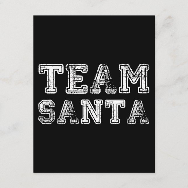 Team Santa Funny Christmas  Enclosure Card (Front)