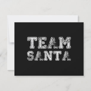 Team Santa Funny Christmas  RSVP Card