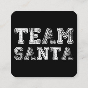 Team Santa Funny Christmas  Square Business Card